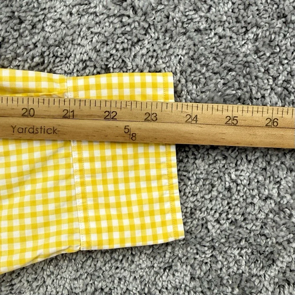 VTG 90's Polo Ralph Lauren Regent Custom Shirt Men's 16-33 Yellow Gingham Check
